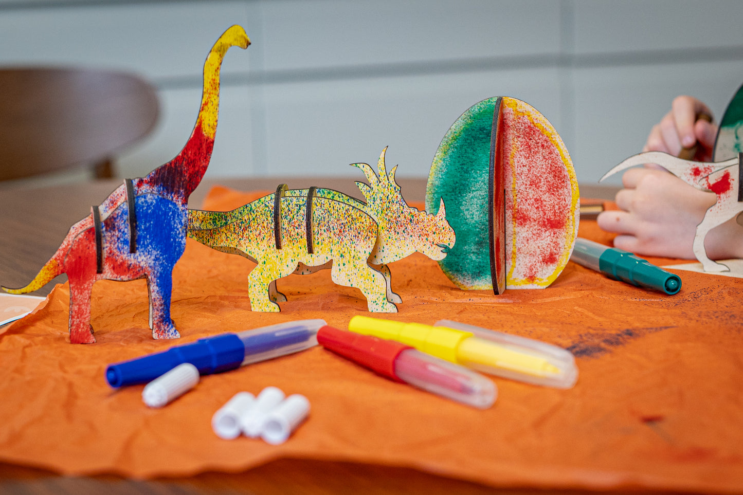 Pustetusser med 3D dinosaurere