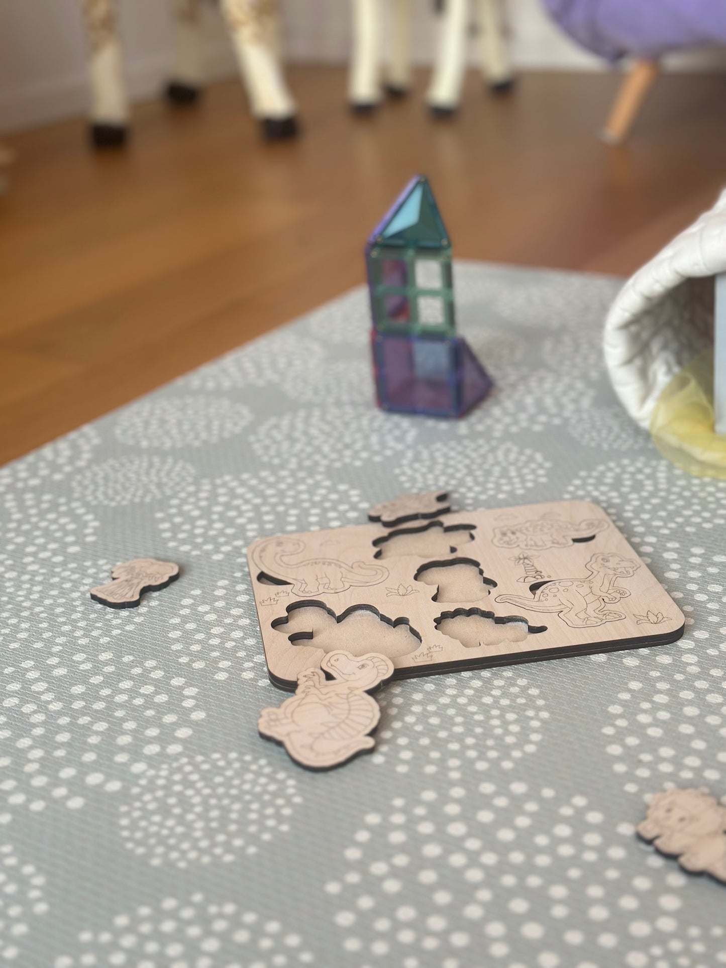 Puslespil med dinosaurer