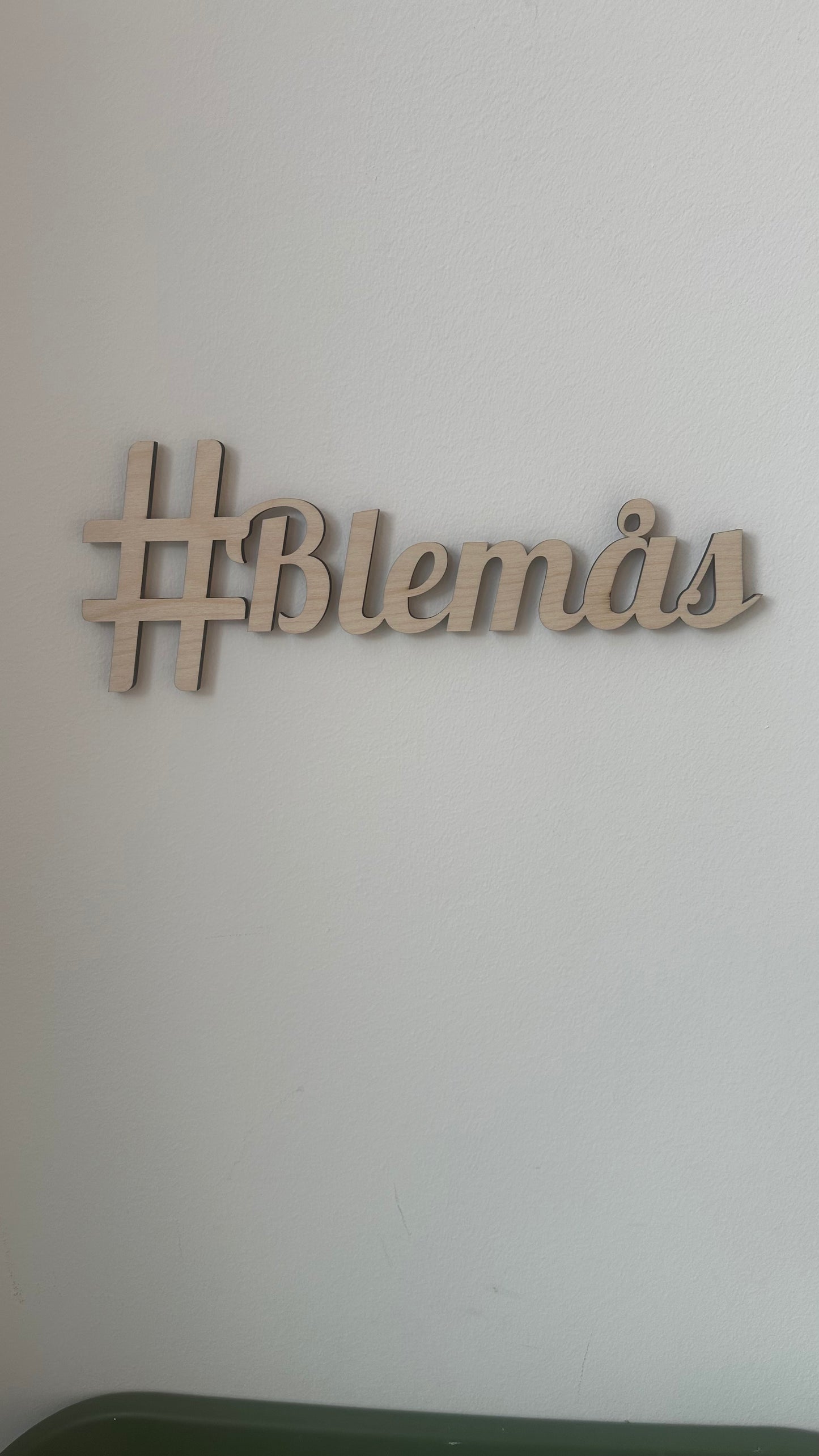Blemås skilt til puslebordet