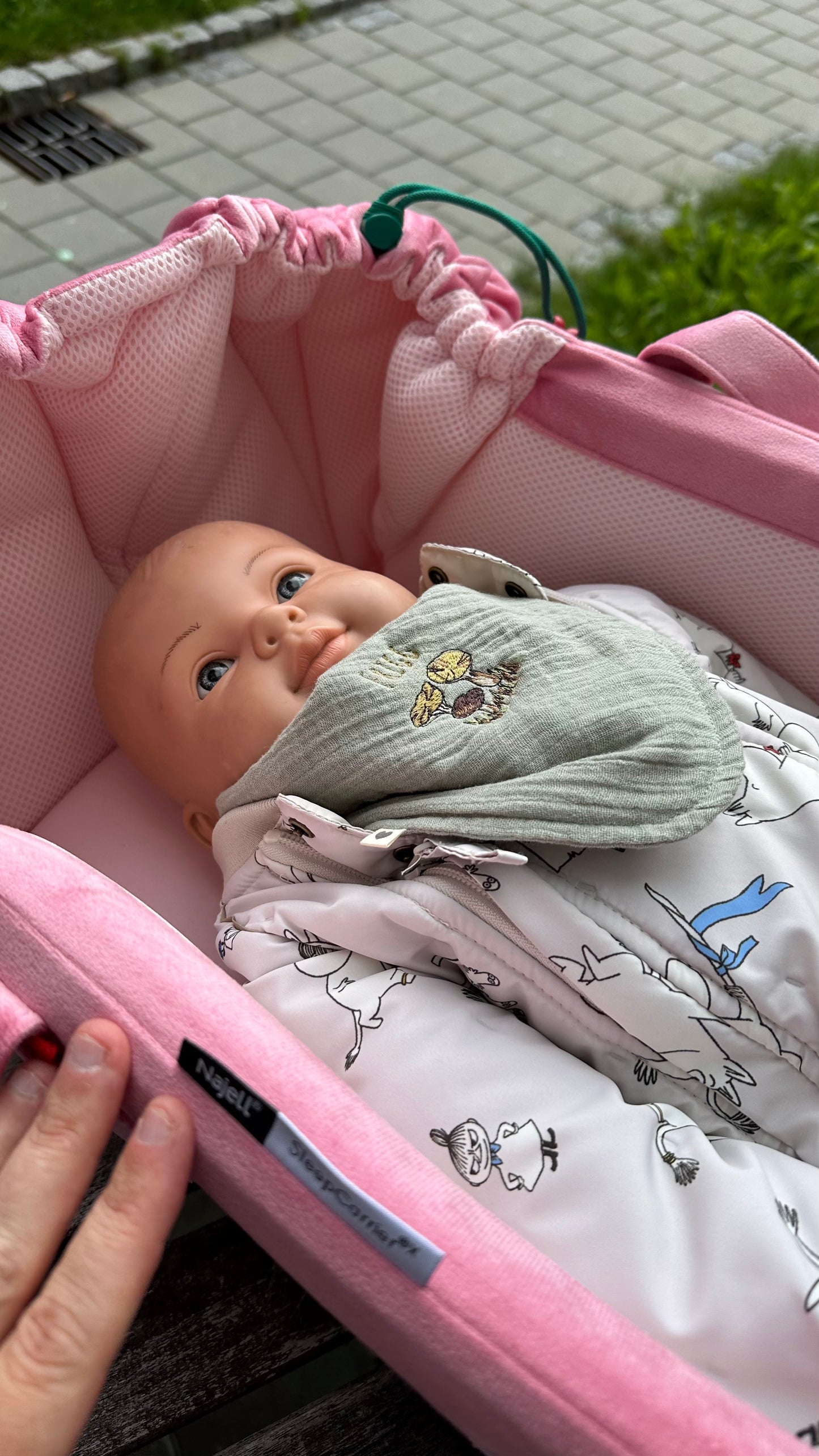 BIBS savlesmæk med efterårs svampe og navn