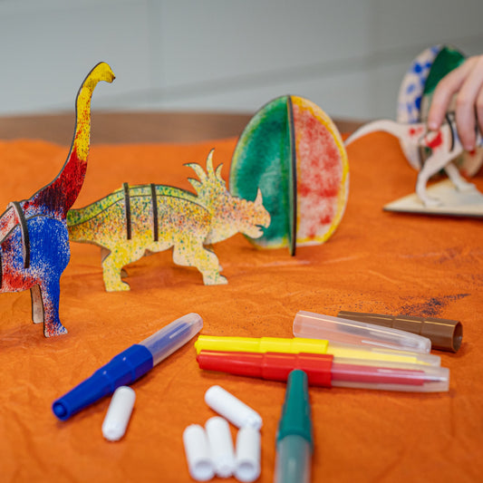 Pustetusser med 3D dinosaurere